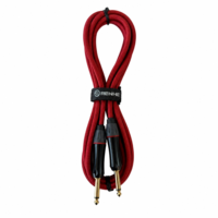 Câble audio professionnel OEM CH-G021 TS pour guitare, mâle-mâle, blindé en spirale, gaine en PVC, conducteur en cuivre sans oxygène, câble en tweed