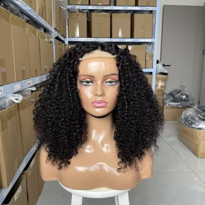 Peluca Afro Rizada sin Adhesivo con Cierre 4x4, Peluca de Encaje Transparente de Alta Definición, Cabello Humano Rizado, Peluca para Mujer Negra - Product Image 2