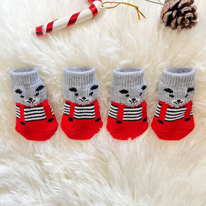 Idées cadeaux de Noël pour chiots Teddy Bichon, couvre-pattes anti-griffures luxueux et mignons pour chats, chaussures d'hiver pour animaux de compagnie de petite taille - Product Image 5