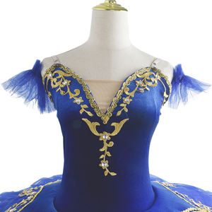 Costume da ballo per bambine Tutu da balletto professionale blu rosa con Pancake Tutu <span class=keywords><strong>Ballerina</strong></span> abito da festa per adulti e bambini - Product Image 4