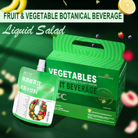 Supplément liquide de perte de poids végétalien biologique ODM/OEM Multivitamine naturelle de salade verte dans l'emballage de sachet boisson d'extrait diététique