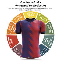 Seragam Sepak Bola Musim Panas Dewasa Unisex Amerika yang Dapat Disesuaikan, Bahan Polyester Bernapas, Cepat Kering, Cetak Transfer Panas, Polos