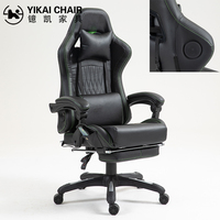 Chaise de jeu pivotante en cuir avec logo personnalisé, haut-parleurs intégrés, fonction de massage, réglable en hauteur, pour ordinateur, bureau à domicile