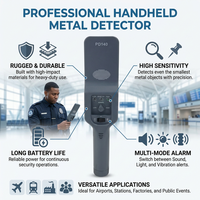 PD140 High Sensitivity Handheld Metal Detector for Security & Inspection ROHS Certified