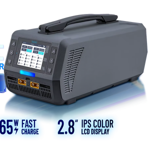 Chargeur intelligent double ToolkitRC M8DAC 1300W 50A 65W AC/DC 1-8S LiPo/LiHV avec écran LCD IPS 2,8 pouces - Product Image 3