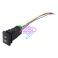 Petit interrupteur à bascule pour bande lumineuse LED, lumière jaune, interrupteur de feux antibrouillard avec 4 fils (couleur des fils aléatoire) adapté à Toyota Lexus
