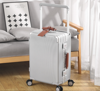 Valise de voyage classique simple personnalisée, grande capacité, cadre épaissi en ABS+PC, roues multidirectionnelles