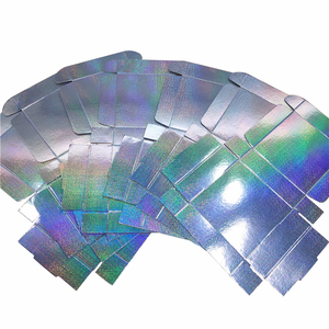Lấp lánh Holographic lấp lánh bạc laser có thể gập lại giấy Bao bì hộp đồ trang sức vận chuyển bưu phẩm tóc giả lông mi - Product Image 5