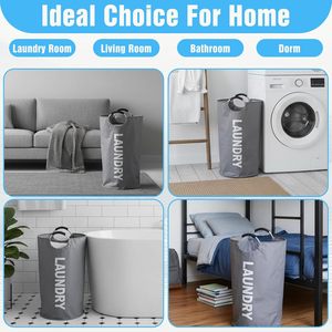 ตะกร้าผ้าพับได้พร้อมหูหิ้วอะลูมิเนียม จัดเก็บง่าย พกพาสะดวก - Product Image 2