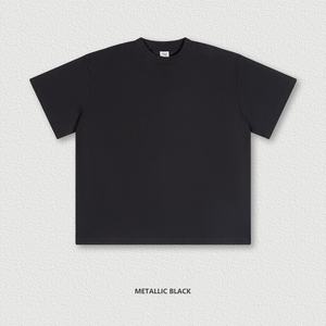 T-shirt à manches courtes de sport personnalisé en gros pour hommes 230G couleur unie tendance coupe ample style décontracté pour l'été - Product Image 1