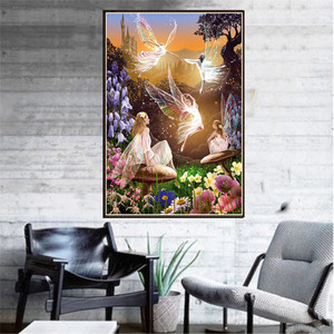 <span class=keywords><strong>Di</strong></span> alta qualità della tela <span class=keywords><strong>di</strong></span> canapa farfalla fata diamante eco-friendly pittura a mano - Product Image 3