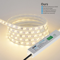Transformateur LED DC24V 60W IP67 étanche pour système d'éclairage LED de miroir de maquillage d'hôtel, marché d'Arabie Saoudite