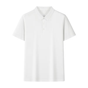 Camisetas de polo informales de algodón 100% para hombre con logotipo bordado personalizado, solapa que absorbe la humedad, camisetas de golf de manga corta impresas - Product Image 2