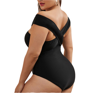 2023 New Custom ized Large Size One Piece von den Schultern <span class=keywords><strong>Fat</strong></span> Woman <span class=keywords><strong>Bikini</strong></span> Badeanzug Großhandel - Product Image 6