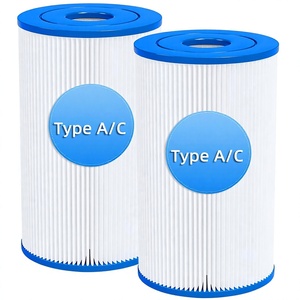 Lot de 2 cartouches filtrantes de remplacement pour piscine de type C 29000E/59900E 1000/1500/530 GPH, type de prise <span class=keywords><strong>A</strong></span>/C, compatible avec les piscines hors sol Easy Set - Product Image 1