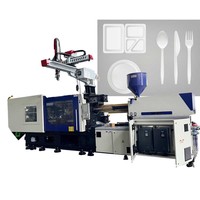 Machine de moulage par injection entièrement automatique de 280 tonnes pour couverts biodégradables en PLA à vendre