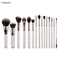 Ensemble de pinceaux de maquillage en gros Kit de fard à paupières en cheveux synthétiques et poils de chèvre à mélanger utilisé avec blaireau