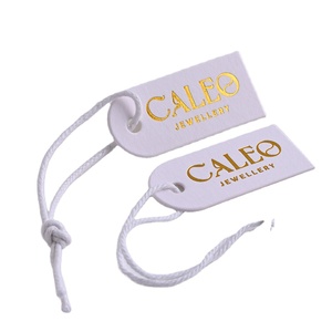 Hiện Đại Ngày Đen quần áo treo thẻ <span class=keywords><strong>Paris</strong></span> lấy cảm hứng từ thương hiệu sang trọng thiết kế logo dập nổi văn bản màu trắng giấy treo Tag cho hàng may mặc - Product Image 2