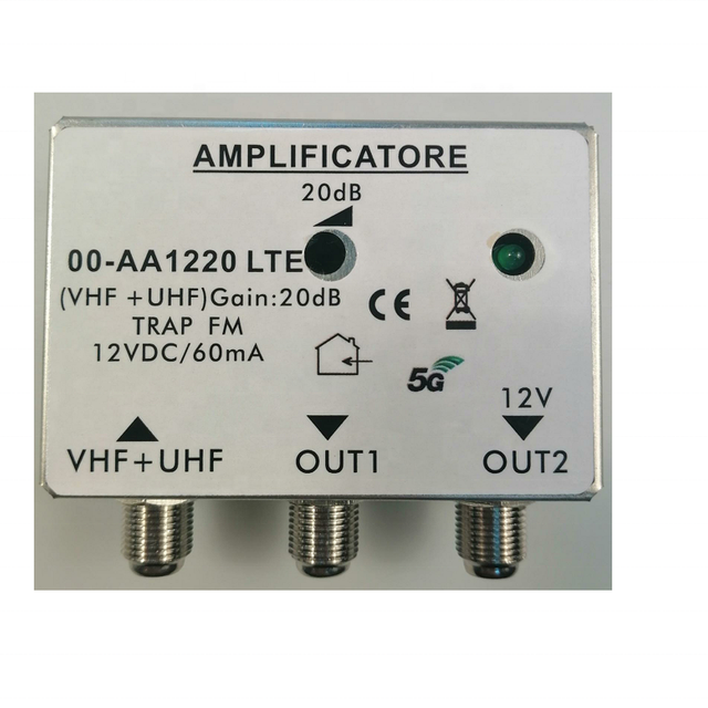 47-774MHz VHF UHF  FM  TV Antenna Amplifier  Masthead Amplifier Pre-amplifie