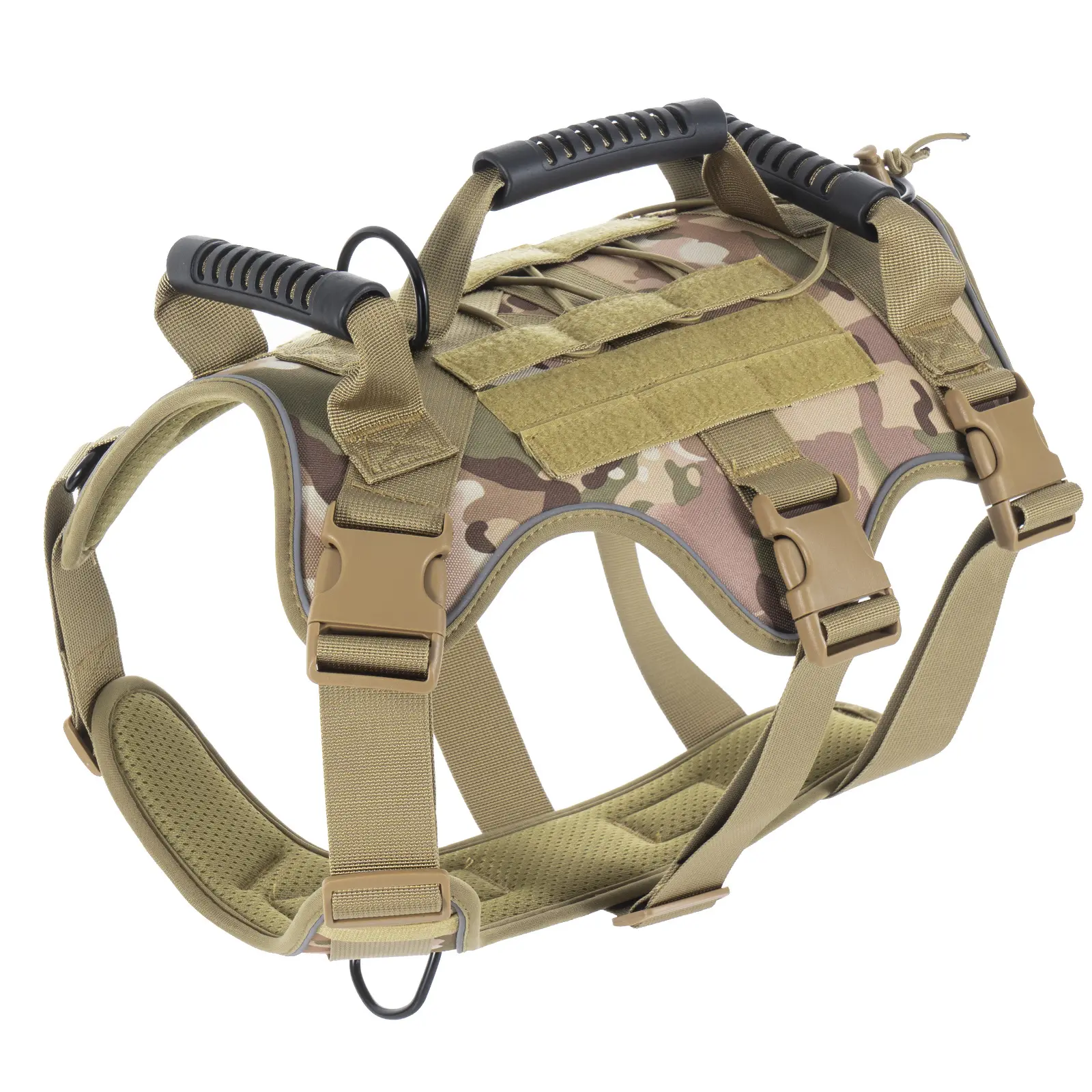 OKKPETS Hot Sale Tactical Dog Harness Adjustable Explosion Proof Punch For Large Dog Outdoor Carrying Body Protection