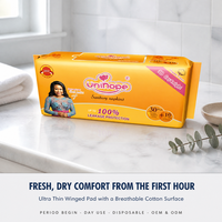 Serviettes hygiéniques personnalisées en gros avec logo, coton biologique, ultra-minces, pour peaux sensibles, certifiées GOTS, OEM ODM, Halal, échantillon gratuit