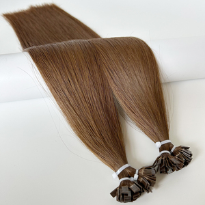 Cioccolato al latte di colore marrone medio di qualità Remy Ktips Pre-incollato punta di incollaggio piatto Super doppio disegnato extension per <span class=keywords><strong>capelli</strong></span> - Product Image 2