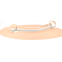 Dildo en verre transparent écologique avec sensation de toucher réel, 100% étanche, baguette Yoni pour femmes, jouet sexuel