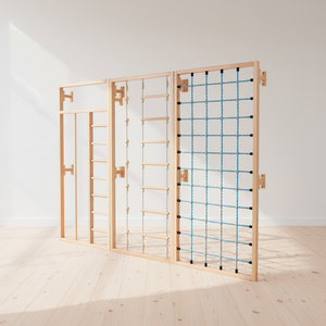 Mur d'escalade en bois éducatif pour enfants, filet d'escalade intérieur pour bébés, structure de rocher pour la maison, équipement de fitness pour l'intégration sensorielle - Product Image 1