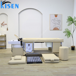 Cama de lavado de cabello Kisen Factory, estilo tailandés moderno, para terapia capilar, masaje y belleza, con terapia de agua para spa capilar - Product Image 1