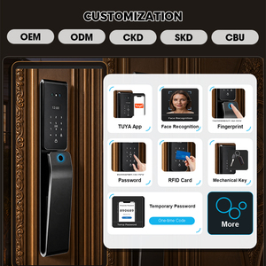 Serrure <span class=keywords><strong>de</strong></span> porte intelligente avec reconnaissance faciale, étanche IP66, interphone vidéo, <span class=keywords><strong>WiFi</strong></span>, application Tuya, contrôle à distance, serrure biométrique à empreintes digitales - Product Image 2