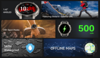 Nouvelle montre connectée DM59 AMOLED à écran tactile complet, GPS, boussole, étanche 5ATM, métal haute résistance, suivi du sommeil et de la forme physique