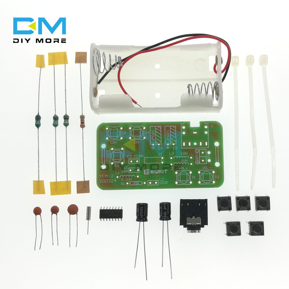 Kit Radio Digitale Fm Fai Da Te Ricevitore Senza Fili Regolabile 87-108mhz Modulo Radio Kit Fai