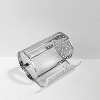 Four à air chaud en acier inoxydable avec fonction rôtissoire, design tambour pour la cuisson des grains de café, du barbecue, des cacahuètes, panier perforé
