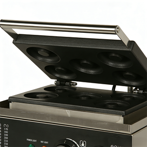 Machine à Donuts Électrique Compacte 5 Grilles 1.55KW 220V Thermostat Réglable Mini Machine à Donuts pour Pâtisserie, Café et Petit-Déjeuner - Product Image 3