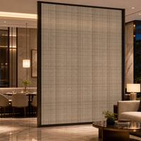 Verre feuilleté trempé ultra transparent 5+5 mm avec intercouche en tissu à grille tissée - Cloison décorative pour l'intimité au bureau et à l'hôtel