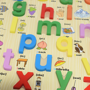 Holz Montessori Spielzeug Puzzle <span class=keywords><strong>Board</strong></span> Kinder Lernspiel zeug Alphabet Puzzle Baby Holz spielzeug Puzzle - Product Image 4