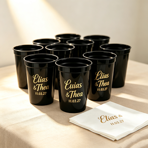 Gobelets en plastique givré personnalisables de 16 oz, mini-gobelets réutilisables en PP pour mariages, dégustations et événements d'entreprise, format bière - Product Image 1