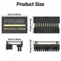 JEYI Factory 90 ATX 24Pin RGB Adapter 18 modos de luz hembra a macho placa base conector de alimentación para PC de escritorio en Stock