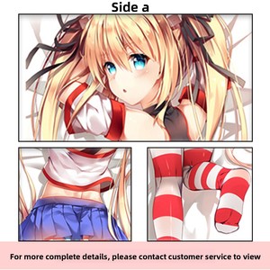 Fodere per <span class=keywords><strong>cuscini</strong></span> ChamXue: <span class=keywords><strong>Federe</strong></span> rettangolari con stampa di ragazza anime, cartone animato, personaggio femminile, per la casa, stile 2D, <span class=keywords><strong>simpatiche</strong></span> - Product Image 3