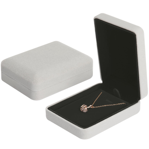 เครื่องประดับหนังพรีเมียม, กล่องบรรจุภัณฑ์กันฝุ่น, สร้อยคอพร้อมจี้, เครื่องประดับสำหรับขอแต่งงาน, กล่องเครื่องประดับกำมะหยี่สุดหรู - Product Image 1