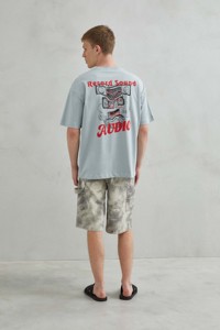 Camiseta Unisex de Algodón, Corte Regular, Casual, Transpirable, con Diseño AUDIO en Color Gris - Product Image 6