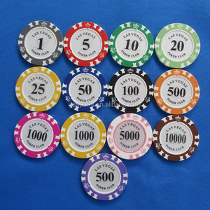 Vente chaude Style Pratique Inoffensif Non Toxique Logo Imprimé Personnalisé Numéros Jetons De Poker En Céramique - Product Image 6