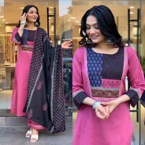 Vente en gros d'usine Ensemble 3 pièces en rayonne Kurtis pantalon Dupatta pour le bureau et des vêtements décontractés à un prix abordable - Product Image 5