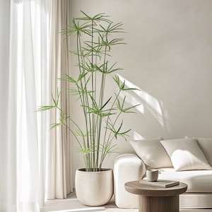 Vente en gros de <span class=keywords><strong>moulin</strong></span> <span class=keywords><strong>à</strong></span> <span class=keywords><strong>vent</strong></span> artificiel en plastique de haute qualité, herbe en pot, style nordique, écologique, toucher réaliste et naturel, 213 cm - Product Image 4