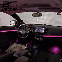 Kit de Iluminación Ambiental Dinámica para Automóvil, Lámpara LED de Ambiente Interior con 64 Colores de Cielo Estrellado para Mitsubishi Lancer EX 2009-2016