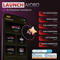 Escáner de Diagnóstico Automotriz LAUNCH AIOBD OBD2 con Búsqueda Automática de VIN, Escaneo Completo del Sistema para Vehículos Universales