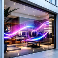 Pantalla LED Flexible para Interiores P3.75, Pantalla Transparente para Ventanas de Vidrio, Publicidad en Vidrio