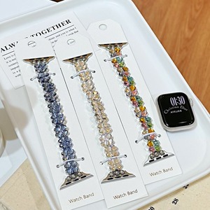 BEEFLYPOWER Nouveau <span class=keywords><strong>bracelet</strong></span> élastique trèfle à quatre feuilles avec diamants et drainage <span class=keywords><strong>unique</strong></span> pour <span class=keywords><strong>Apple</strong></span> <span class=keywords><strong>Watch</strong></span> Series 11 10 49mm - Product Image 1