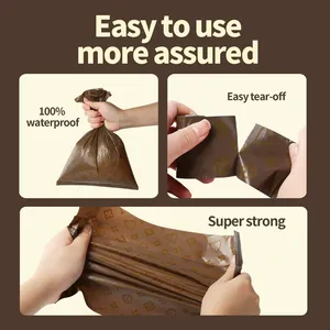 Bolsas Biodegradables y Ecológicas con Aroma a Café para Excrementos de Perros y Gatos, Bolsas Desechables de Plástico HDPE, Adhesivos Recordatorios para Recoger Excrementos - Product Image 4