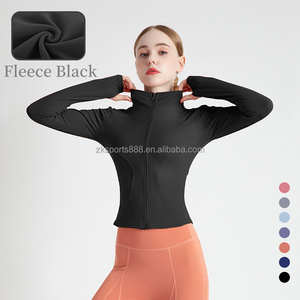 Lang ärmel ige Sport pullover Gym Tops Fitness Sport jacke Neue Frauen Yoga Jacken - Product Image 1